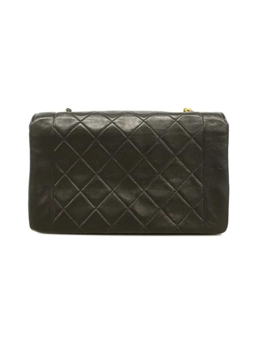 Chanel Shoulder Bag Diana Lambskin Black Gold